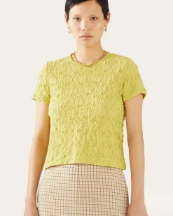 New Adina T-shirt Lace Floral Lime T-Shirts & Tanks | Clothing