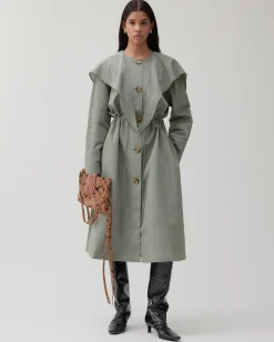 Discount Alana Trenchcoat Taffeta Grey Trenches | Trenches