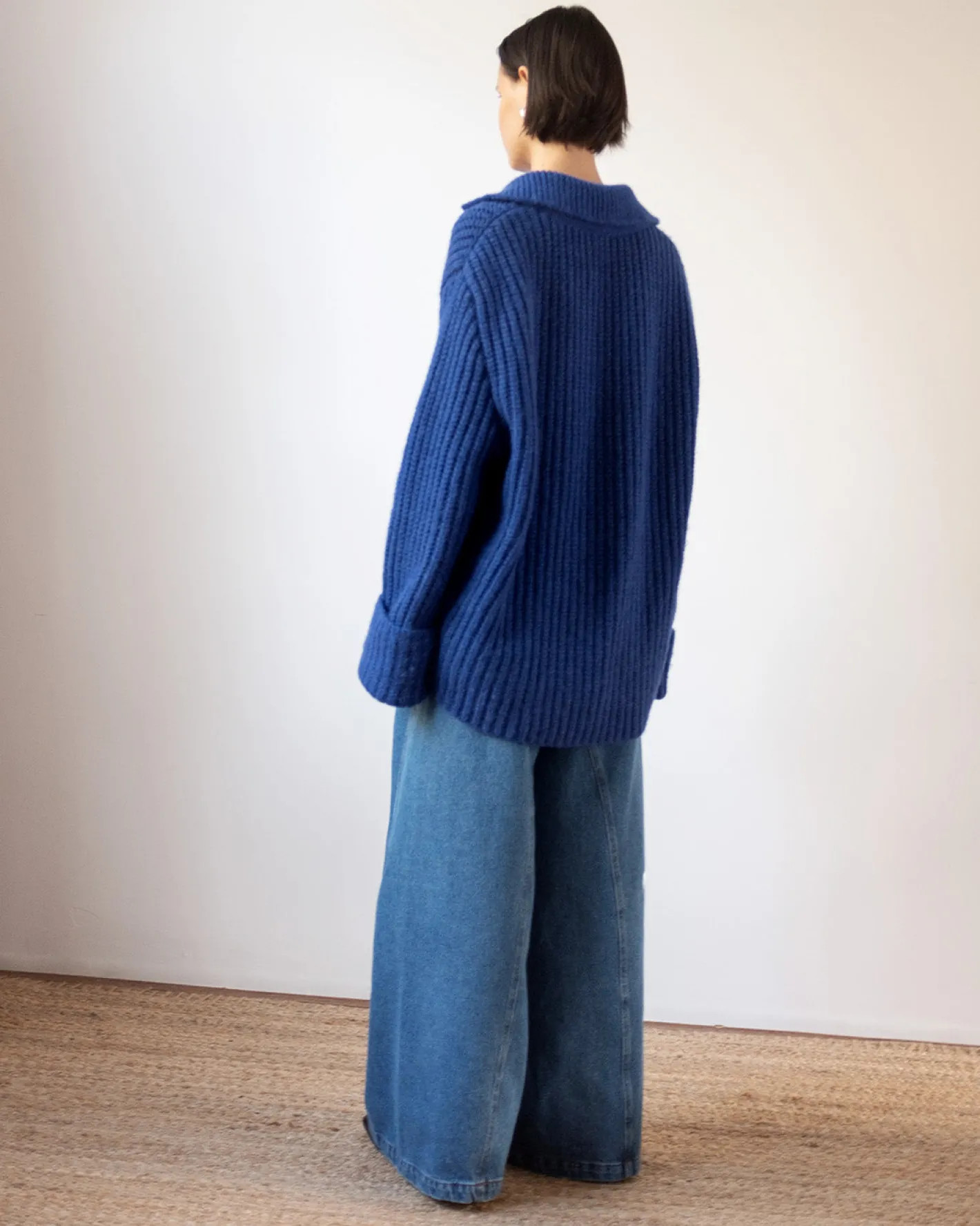 Hot Alison Sweater Chunky Alpaca Electric Blue Knitwear | Clothing