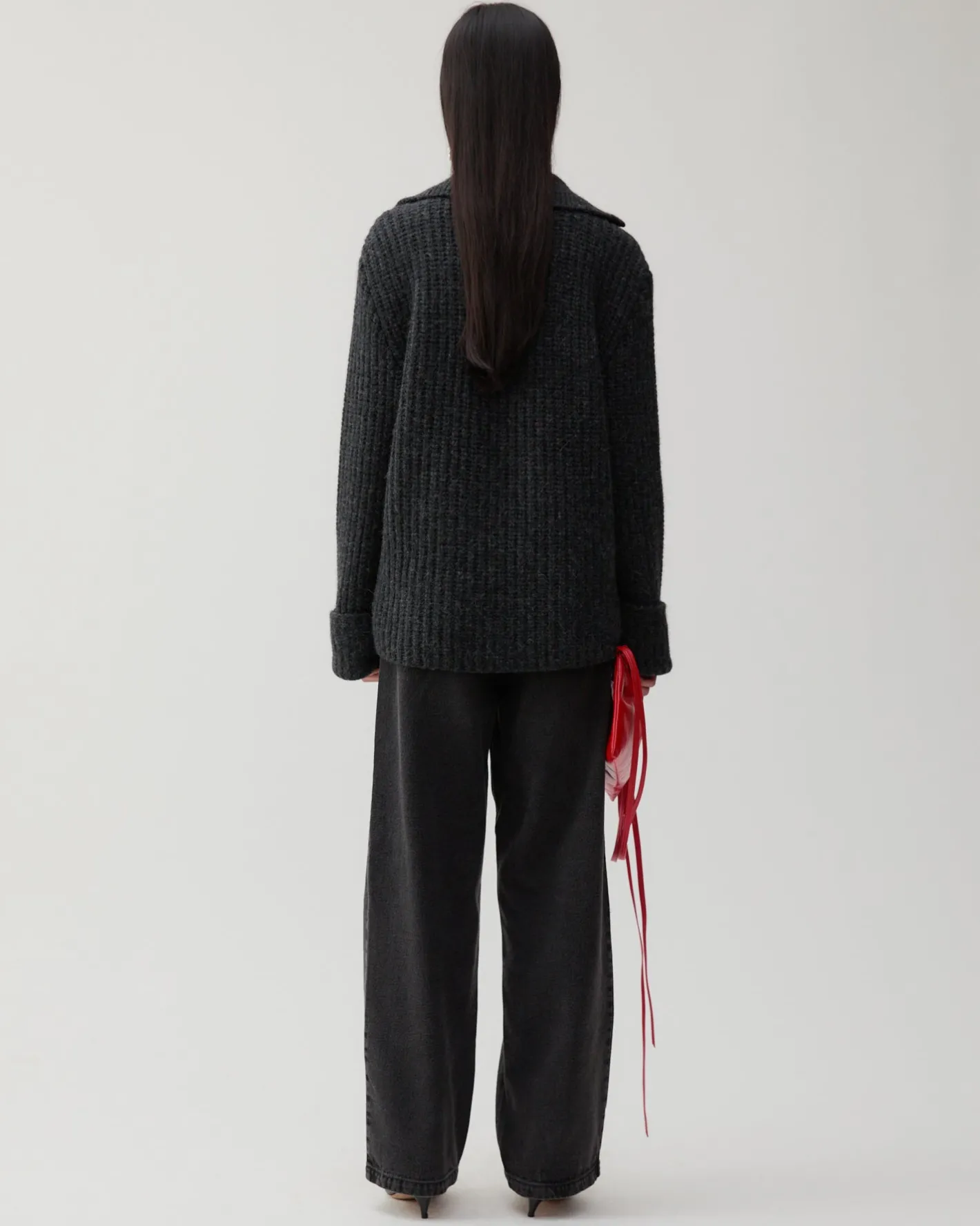 New Alison Sweater Chunky Alpaca Dark Grey Knitwear | Clothing