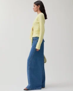 Hot Analyn Top Tencel Blend Jersey Yellow T-Shirts & Tanks | Clothing