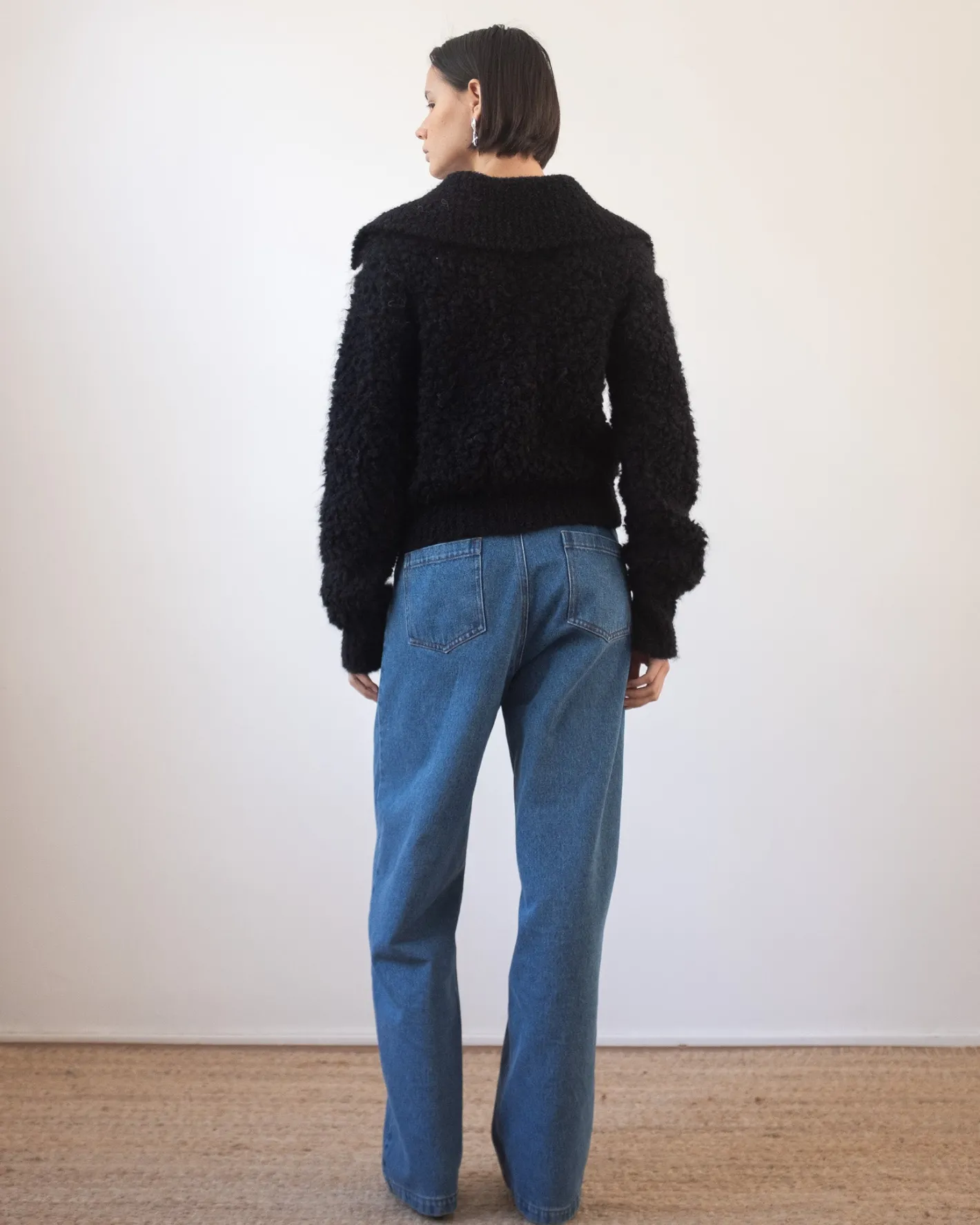 Sale Ashley Cardigan Bouclé Alpaca Black Knitwear | Clothing