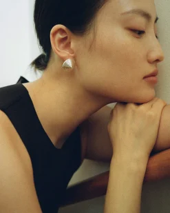 Sale Asymmetric Spin Earrings Silver Plated Earrings