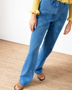 Hot Athena Trousers Organic Cotton Denim Blue Trousers | Denim