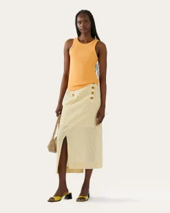 Discount Bailey Tank Cotton Blend Jersey Orange T-Shirts & Tanks | Clothing