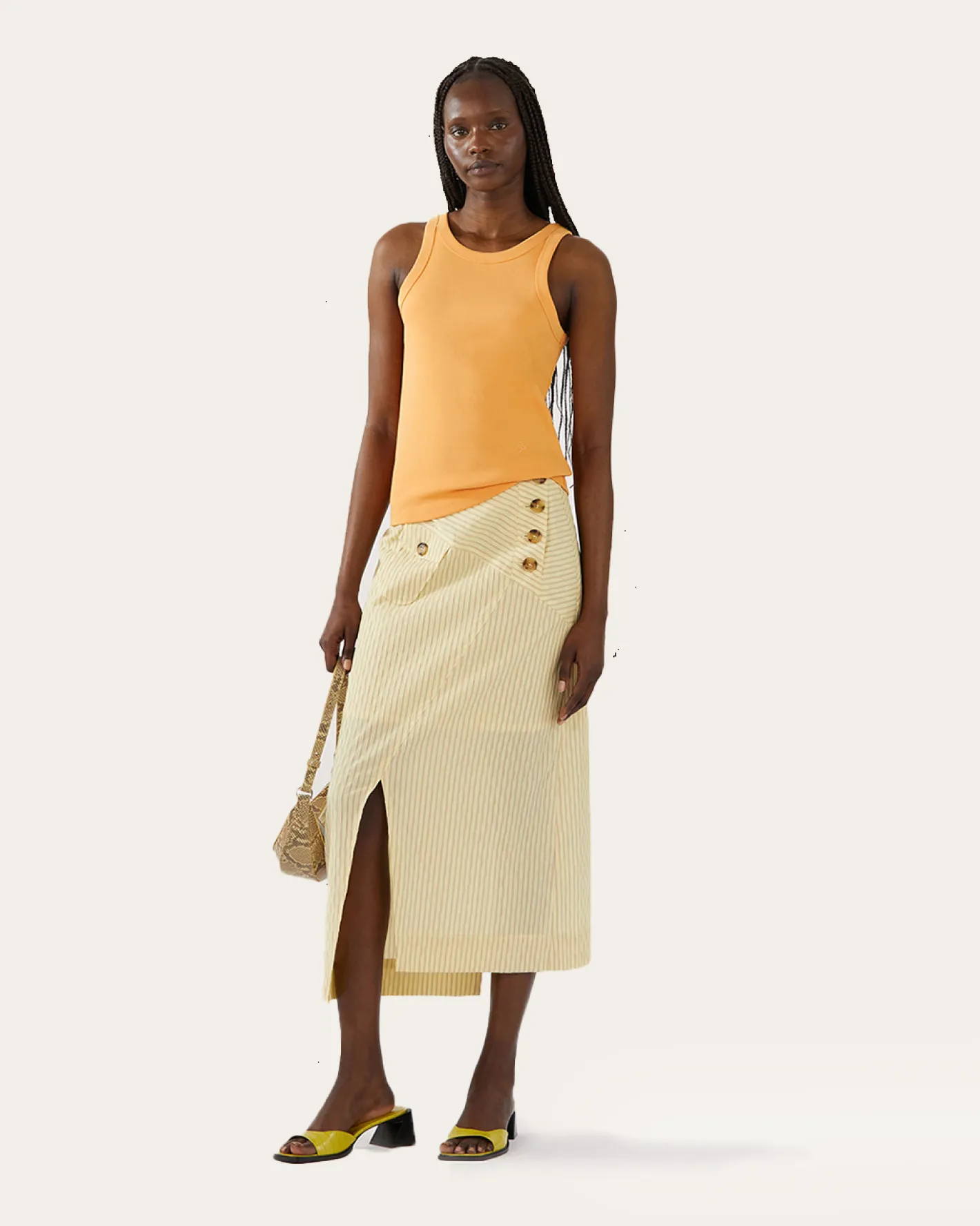 Discount Bailey Tank Cotton Blend Jersey Orange T-Shirts & Tanks | Clothing