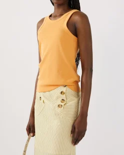 Discount Bailey Tank Cotton Blend Jersey Orange T-Shirts & Tanks | Clothing