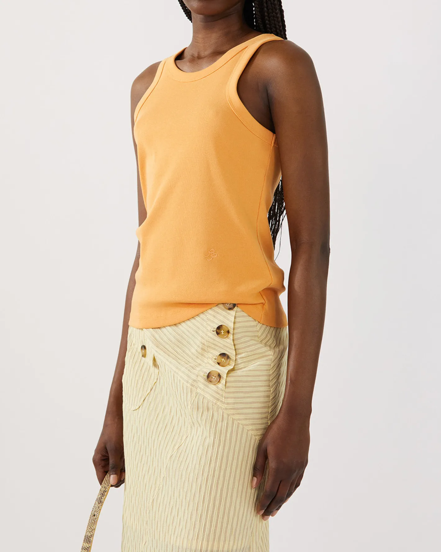 Discount Bailey Tank Cotton Blend Jersey Orange T-Shirts & Tanks | Clothing