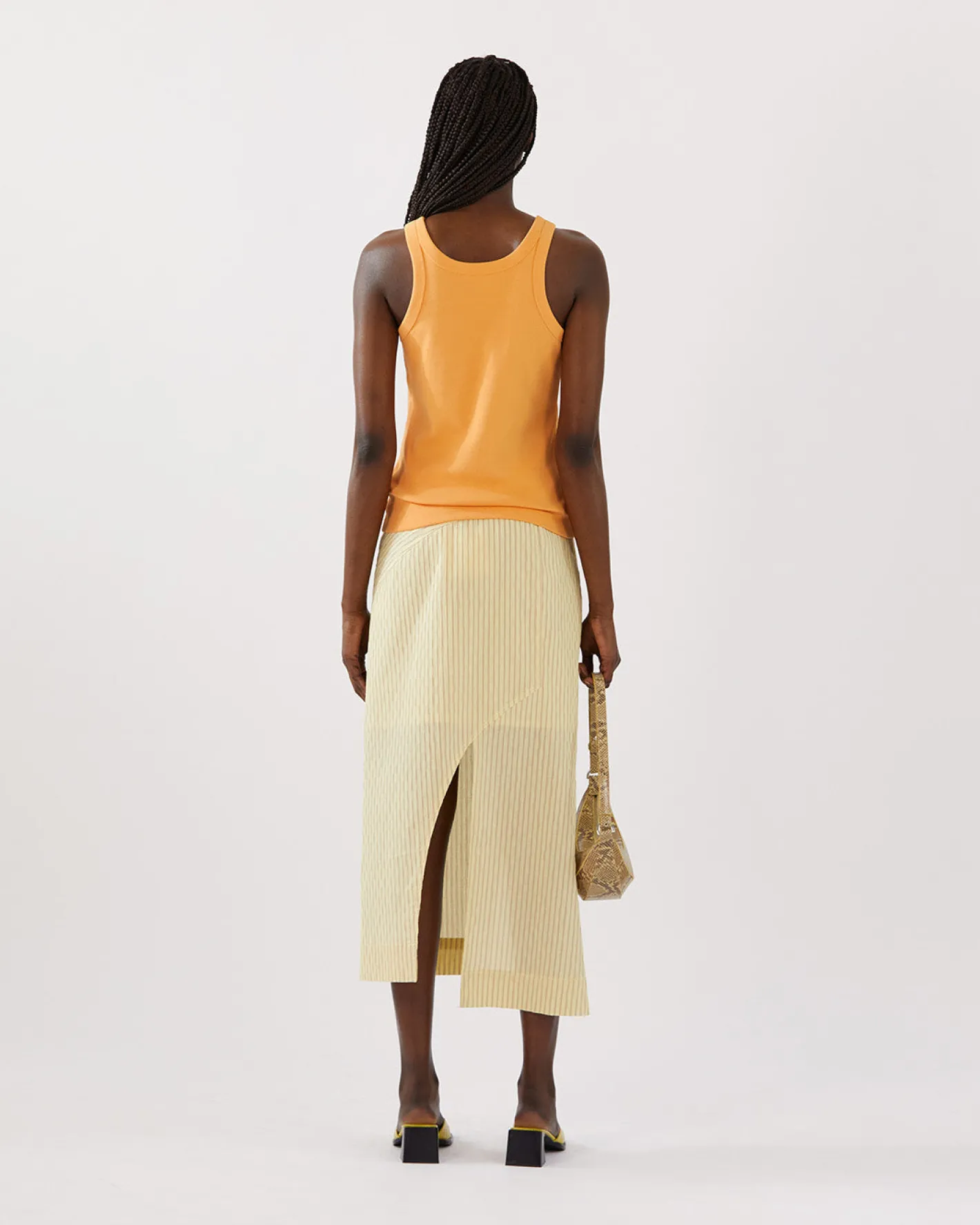 Discount Bailey Tank Cotton Blend Jersey Orange T-Shirts & Tanks | Clothing
