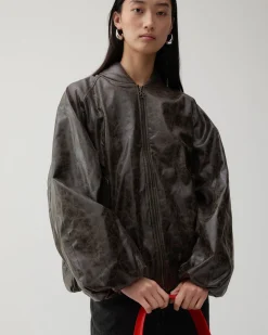 Online Becca Jacket Faux Leather Distressed Brown Jackets | Jackets