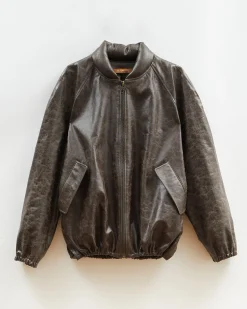 Online Becca Jacket Faux Leather Distressed Brown Jackets | Jackets