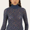 Online Bronte Top Cotton Blend Lace Navy T-Shirts & Tanks | Clothing