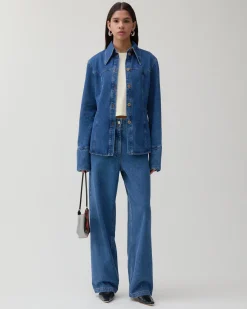 Online Camilla Shirt Organic Cotton Denim Blue Shirts & Blouses | Denim