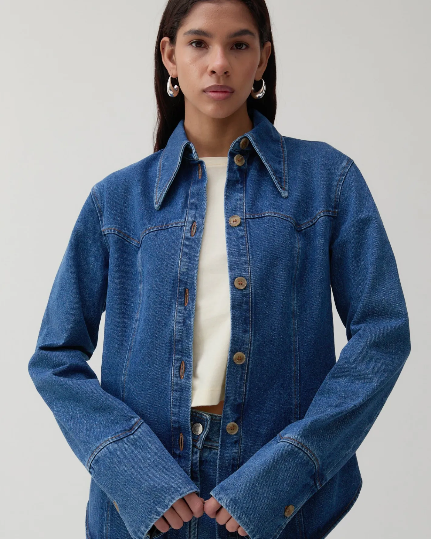 Online Camilla Shirt Organic Cotton Denim Blue Shirts & Blouses | Denim