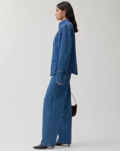 Online Camilla Shirt Organic Cotton Denim Blue Shirts & Blouses | Denim