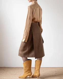 Online Camilla Shirt Satin Twill Tan Shirts & Blouses | Clothing