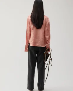 Online Camille Shirt Acetate Satin Pink Shirts & Blouses | Clothing