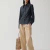 New Camille Shirt Wool Blend Suiting Slate Shirts & Blouses | Clothing