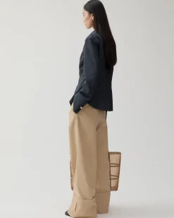 New Camille Shirt Wool Blend Suiting Slate Shirts & Blouses | Clothing