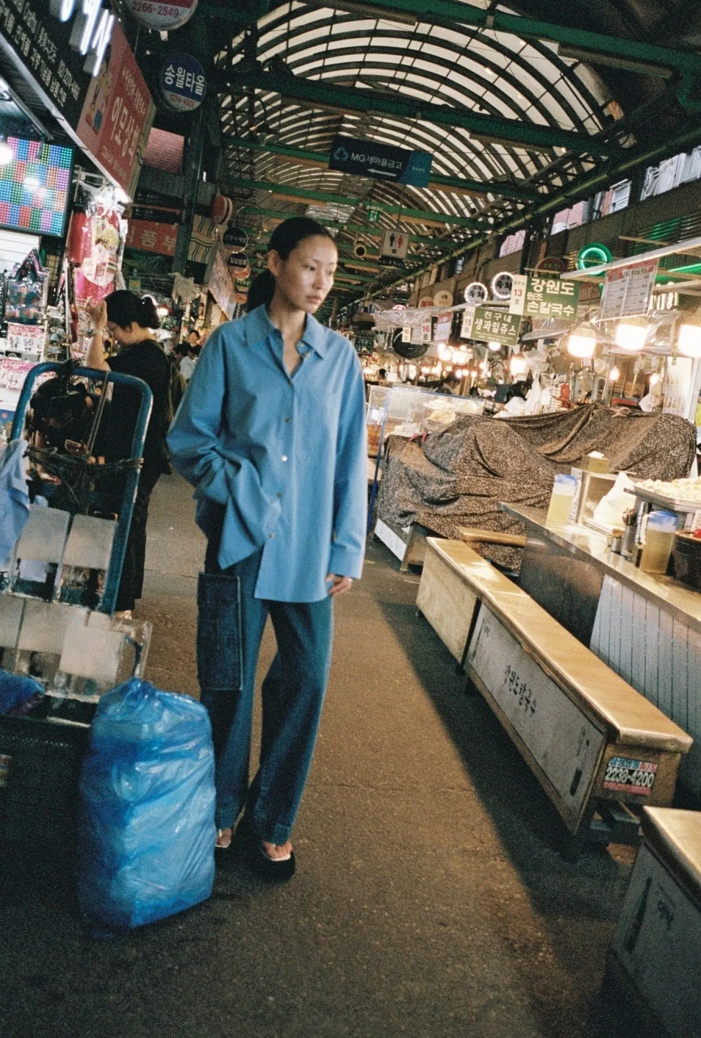Sale Caprice Shirt Organic Cotton Blue Shirts & Blouses | Clothing