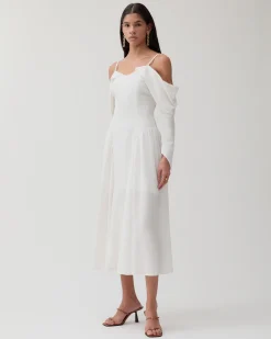Discount Casey Dress Silk Crepe de Chine Off-White Dresses | Clothing