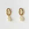 Sale Chain Pendant Earrings Glass Pearl Gold Earrings