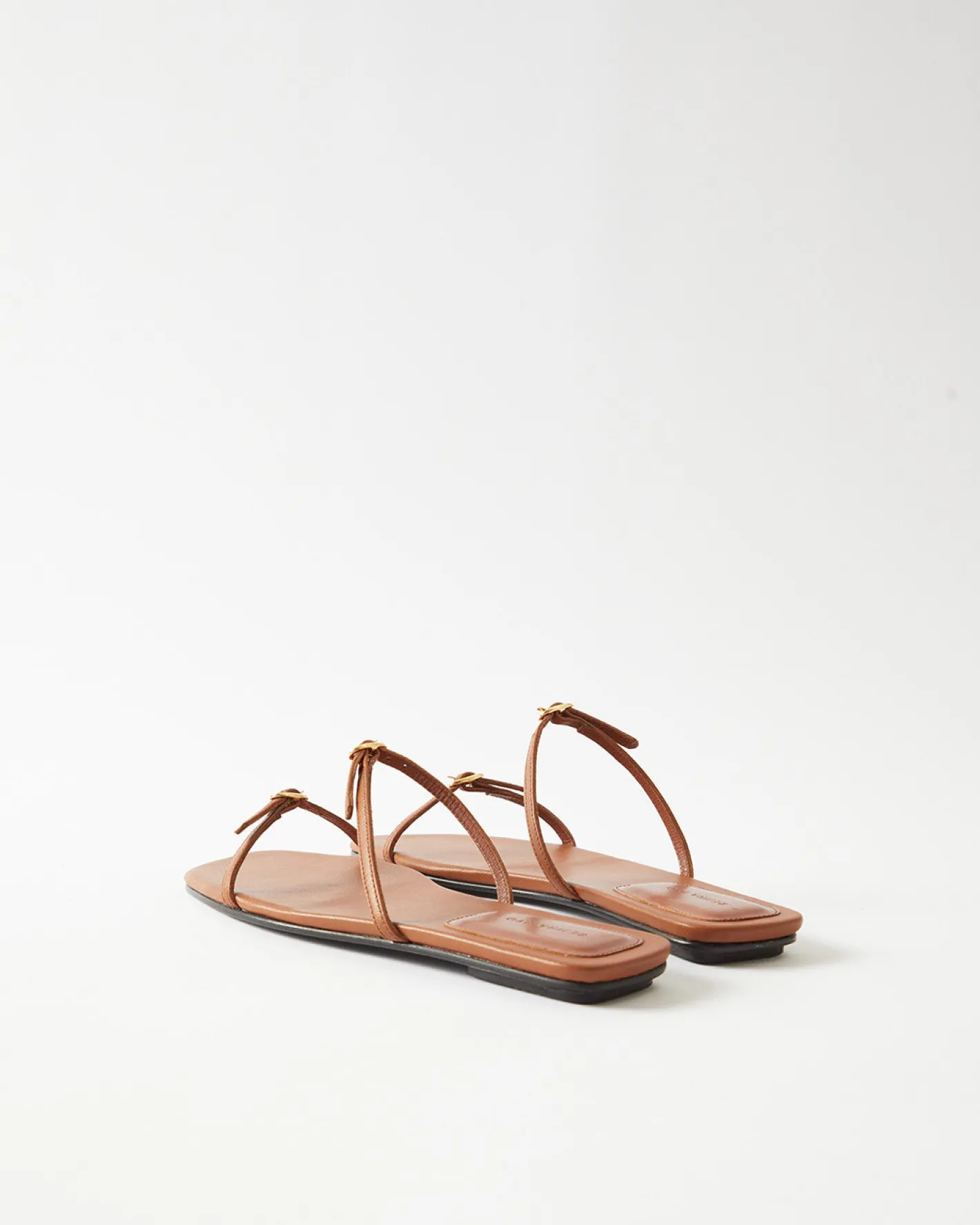Fashion Clara Sandals Leather Nappa Tan Flats