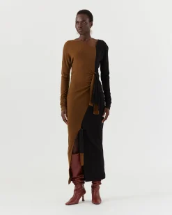 Clearance Dari Dress Wool Jersey Black Dresses