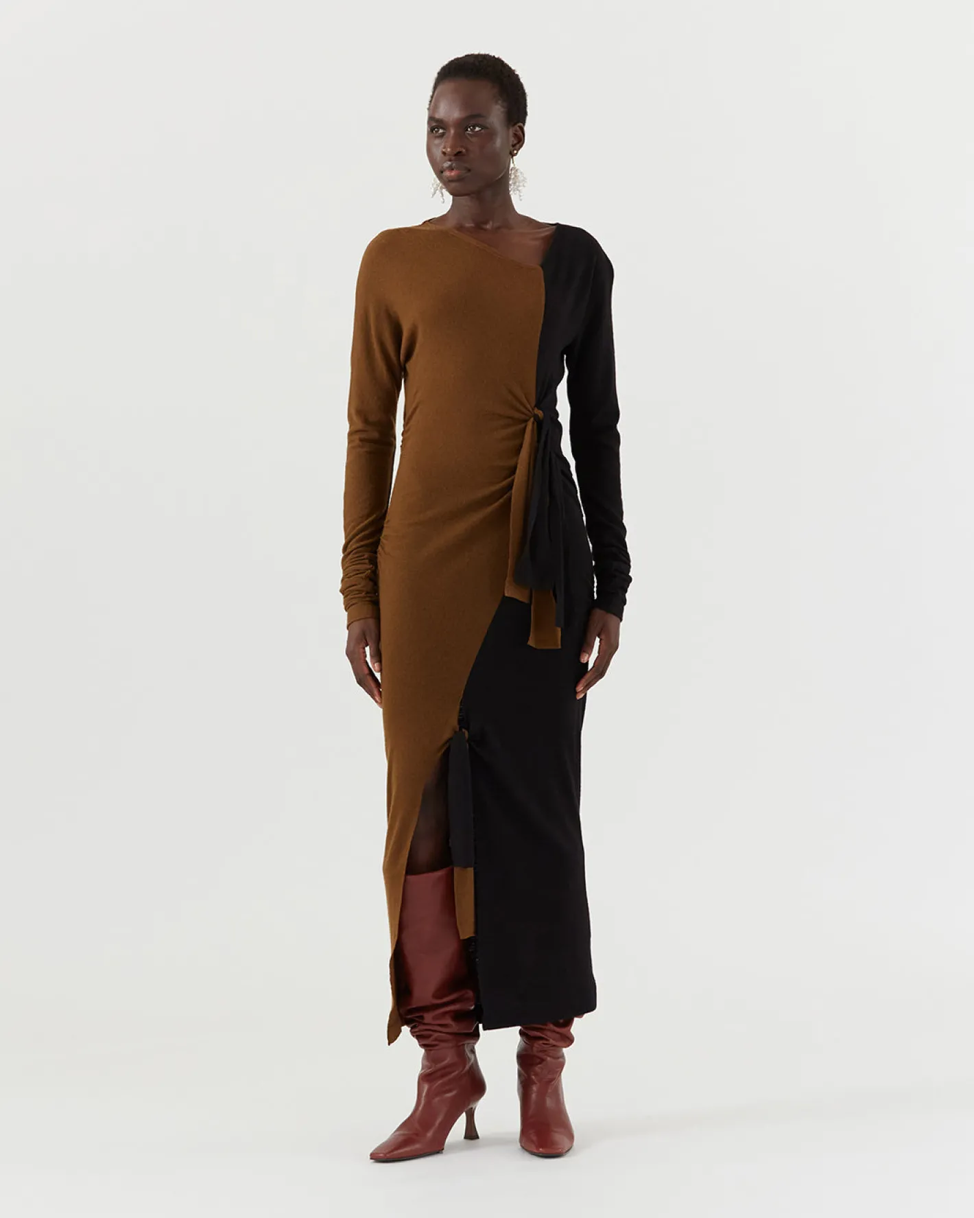 Clearance Dari Dress Wool Jersey Black Dresses