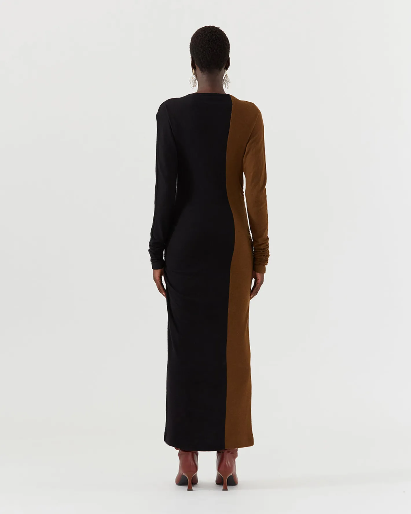 Clearance Dari Dress Wool Jersey Black Dresses