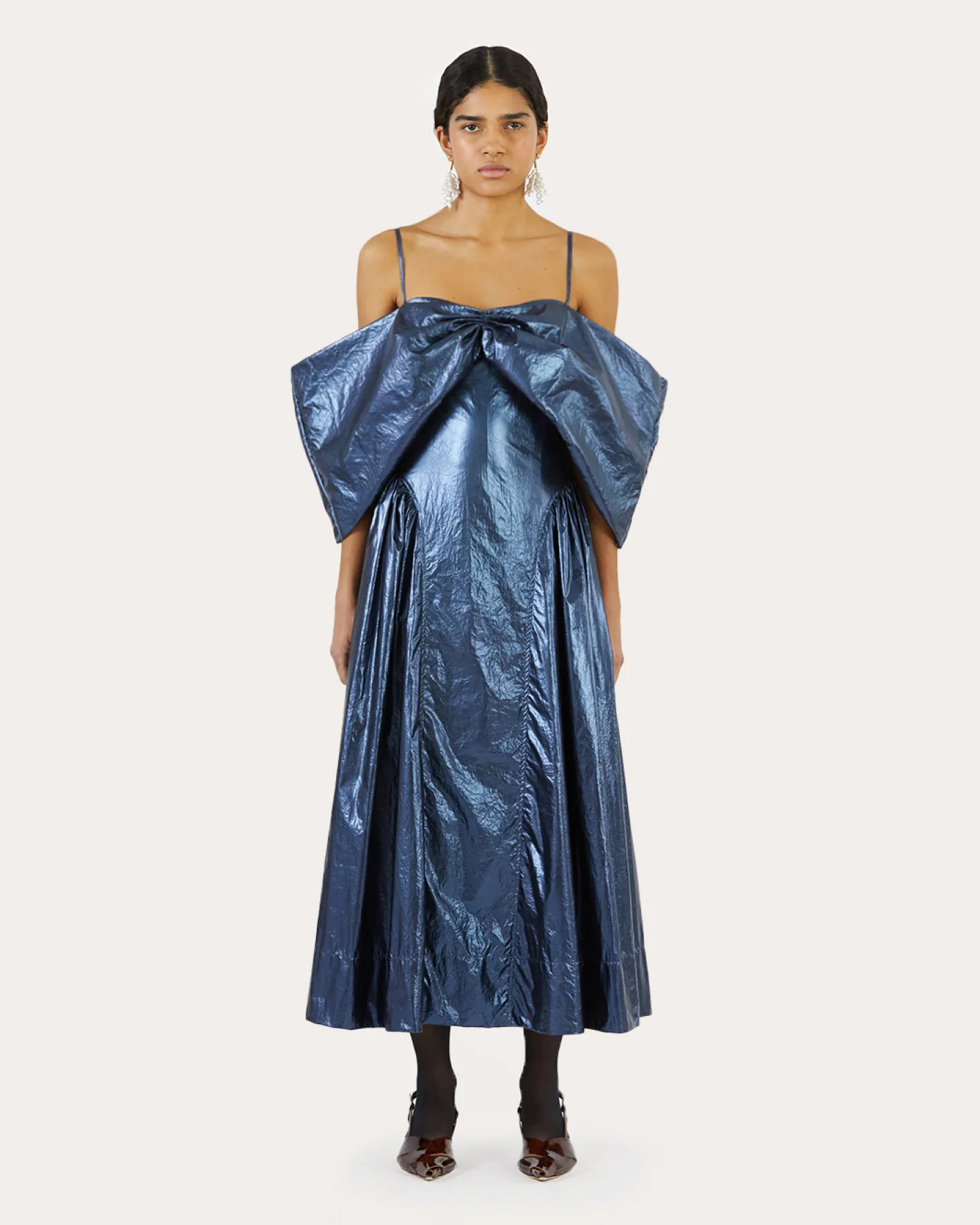 Discount Dora Dress Lamé Metallic Navy Dresses | Clothing