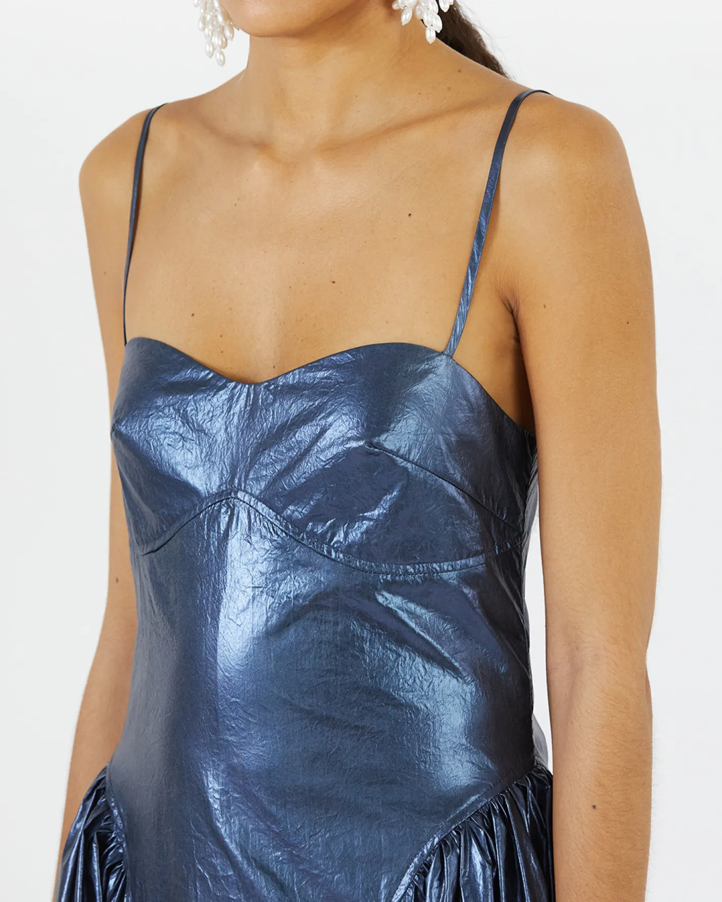 Discount Dora Dress Lamé Metallic Navy Dresses | Clothing