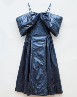 Discount Dora Dress Lamé Metallic Navy Dresses | Clothing