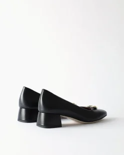Best Doughnut Pumps Leather Nappa Black Heels