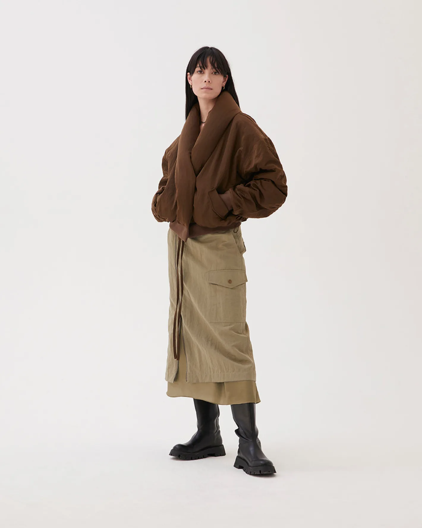 Clearance Duvet Jacket Nylon Brown Jackets | Jackets