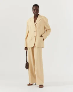 Outlet Enzo Blazer Wool Blend Shortbread Tailoring | Jackets