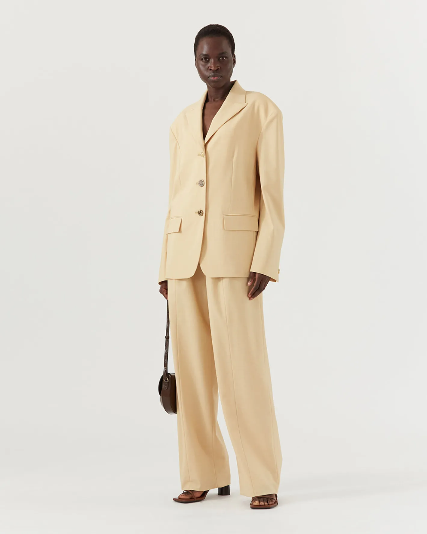 Outlet Enzo Blazer Wool Blend Shortbread Tailoring | Jackets