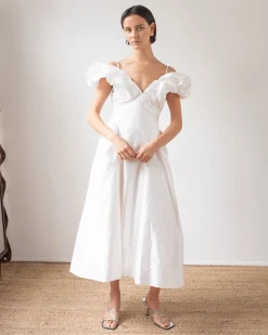 Best Erin Dress Silk Off-White Dresses | Clothing