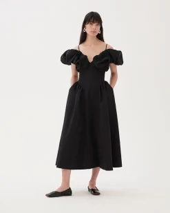 Hot Erin Dress Taffeta Black Dresses | Clothing