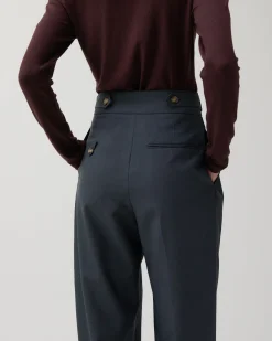 Online Eunah Trousers Wool Blend Suiting Slate Trousers | Tailoring