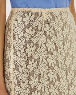 Outlet Eva Skirt Floral Lace Cream Skirts | Clothing