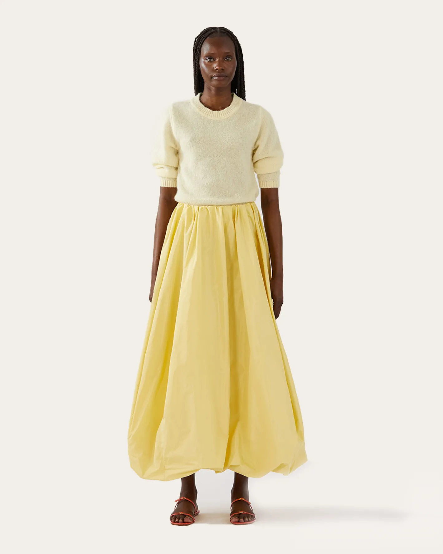Online Flora Skirt Taffeta Yellow Skirts | Clothing