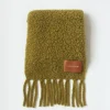 Discount Fringe Scarf Bouclé Alpaca Green Hats | Scarves
