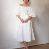 Clearance Greta Dress Organic Cotton Off-White Dresses | Clothing