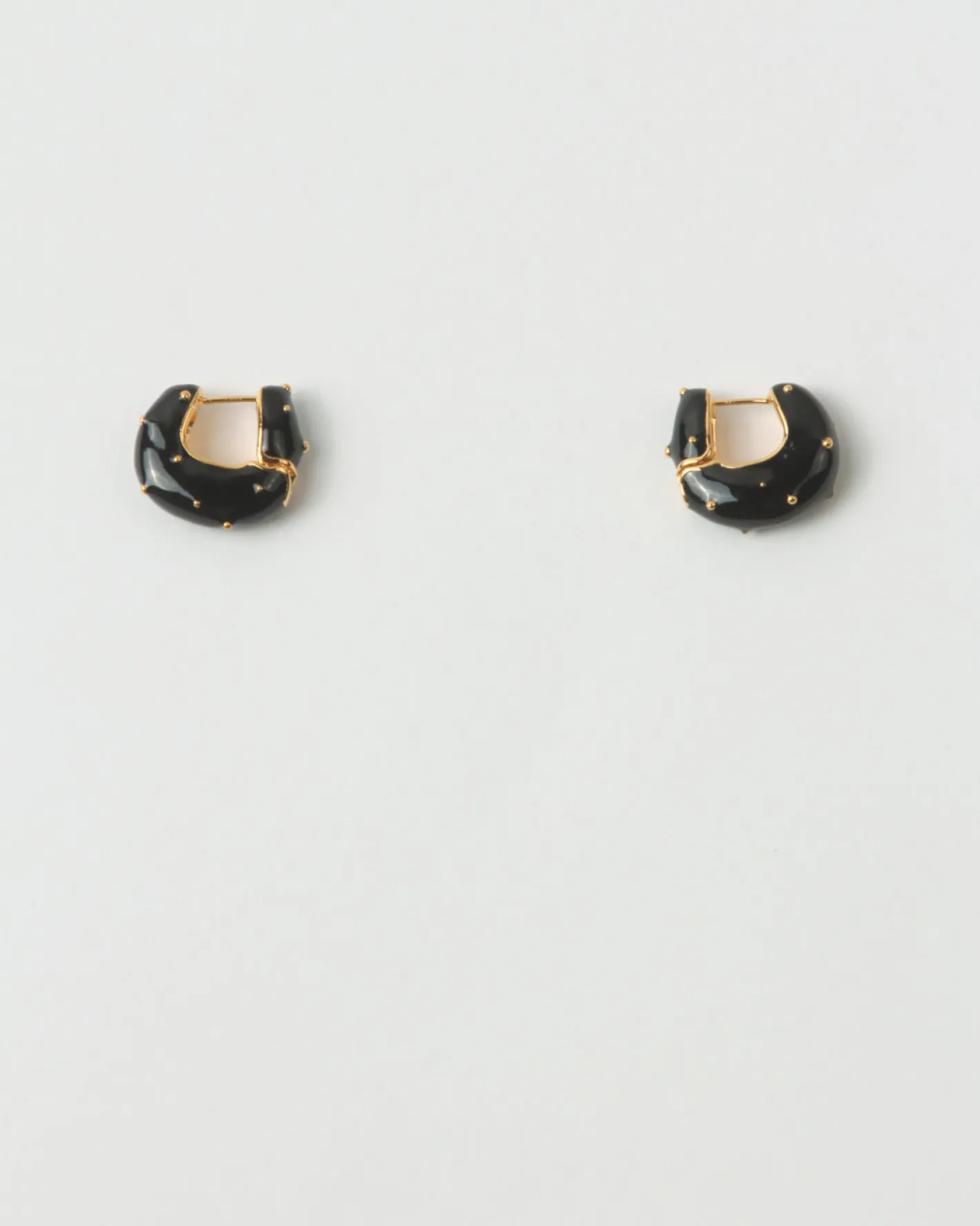 Outlet Iris Hoop Earrings Gold Plated and Enamel Earrings