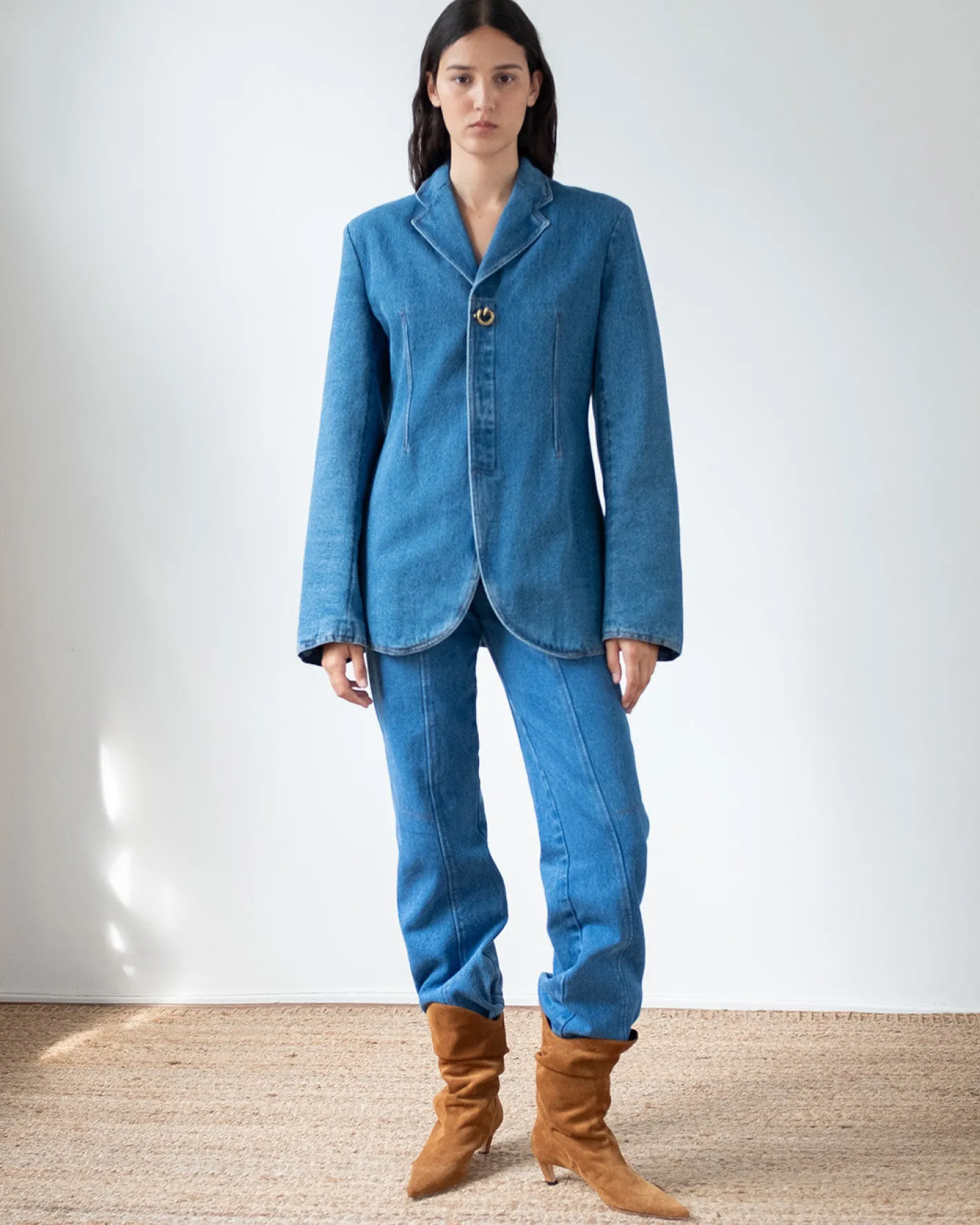 Discount Isla Blazer Organic Cotton Denim Blue Tailoring | Jackets