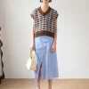 Fashion Jamie Vest Alpaca Blend Blue Knitwear | Clothing