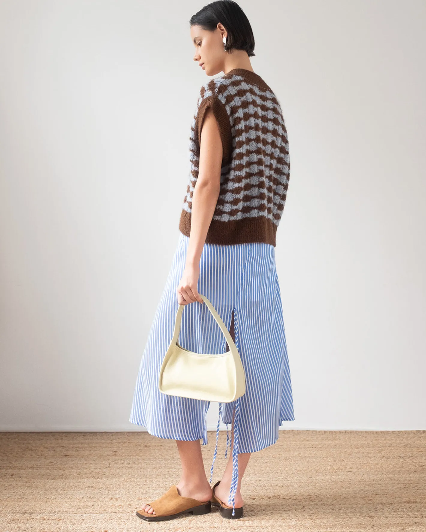 Fashion Jamie Vest Alpaca Blend Blue Knitwear | Clothing