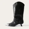 Fashion Jessie Boots Leather Black Boots