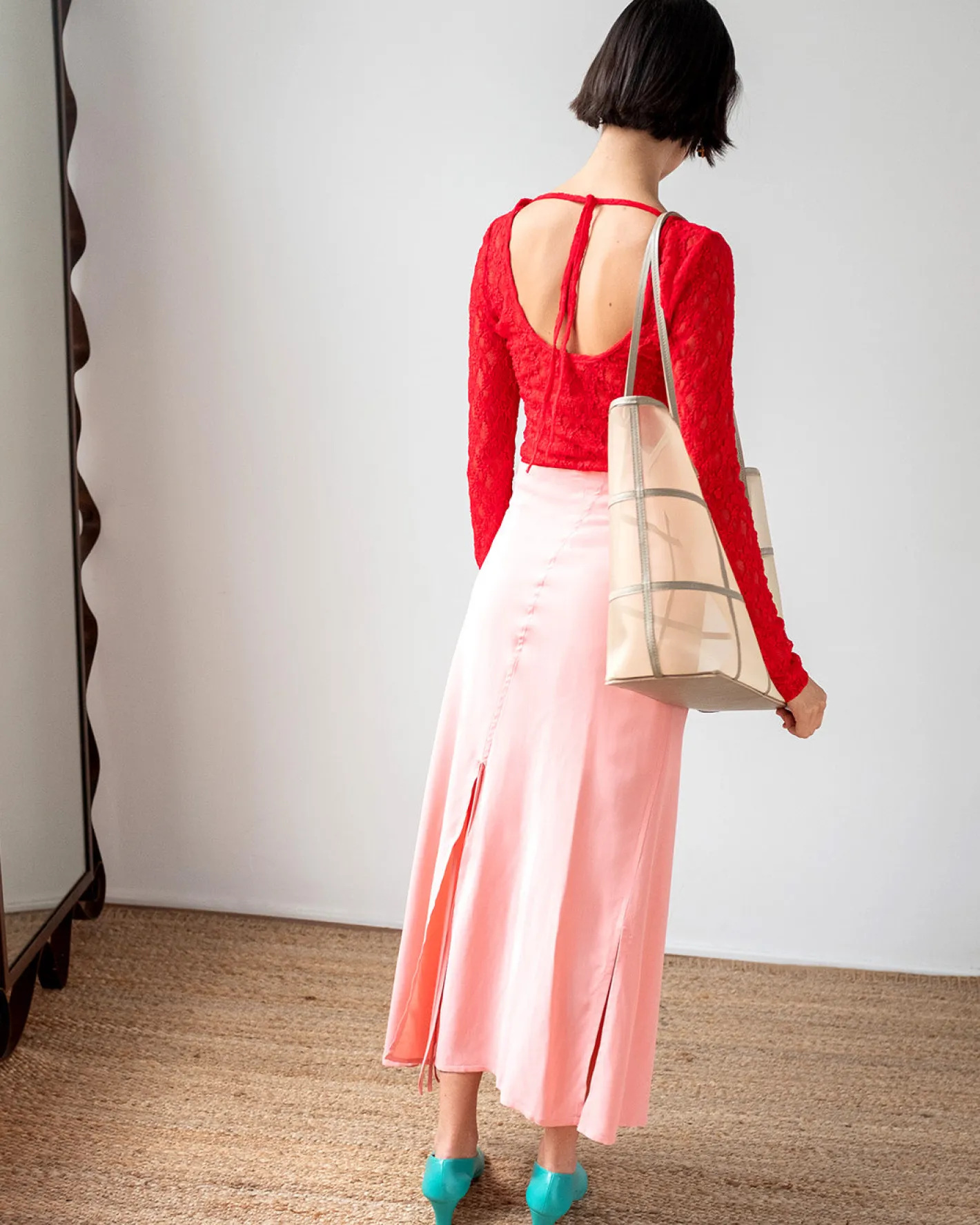 Hot Joey Skirt Crepe Viscose Pink Skirts | Clothing